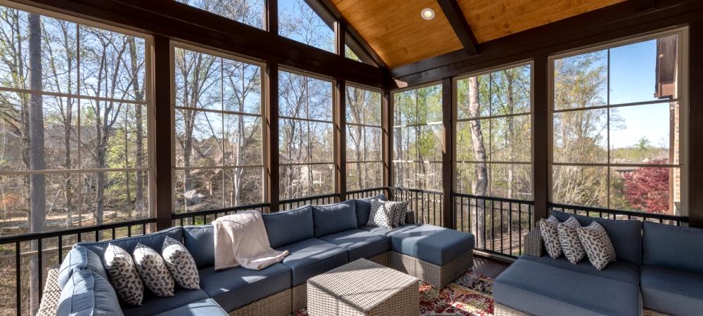 Contemporary Porch Enclosure in Springtime